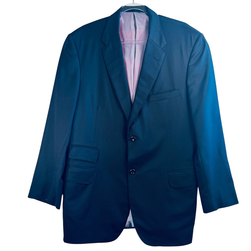 Tom James Executive Collection Mens Blazer Jacket Navy Blue Holland Sherry‎ 40R